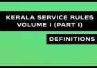 Kerala Service Rules - Part I (Definitions)