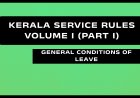 Kerala Service Rules - Part I (General Conditions of Leave)